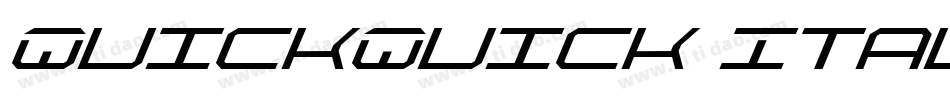 QuickQuick Italic字体转换